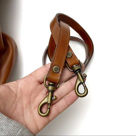 Leather Double Buckle Flap Messenger Satchel Bag - Picture 11 of 14